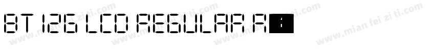 BT 12G LCD Regular R字体转换